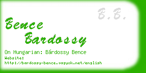 bence bardossy business card
